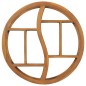 vidaXL Wandregal Yin und Yang 60x15x60 cm Teak Massivholz vidaXL Wandregal Yin und Yang 60x15x60 cm Teak Massivholz