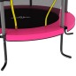vidaXL Trampolin mit Sicherheitsnetz Rund 140x160 cm Rosa vidaXL Trampolin mit Sicherheitsnetz Rund 140x160 cm Rosa