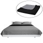 vidaXL Zweiseitige Tagesdecke Gesteppt Schwarz/Grau 220x240 cm vidaXL Zweiseitige Tagesdecke Gesteppt Schwarz/Grau 220x240 cm