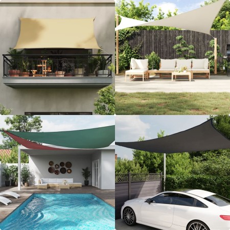vidaXL Sonnensegel Oxford-Gewebe Rechteckig 5x6 m Braun