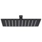 vidaXL Regenbrause Edelstahl 20x20 cm Quadrat Schwarz vidaXL Regenbrause Edelstahl 20x20 cm Quadrat Schwarz