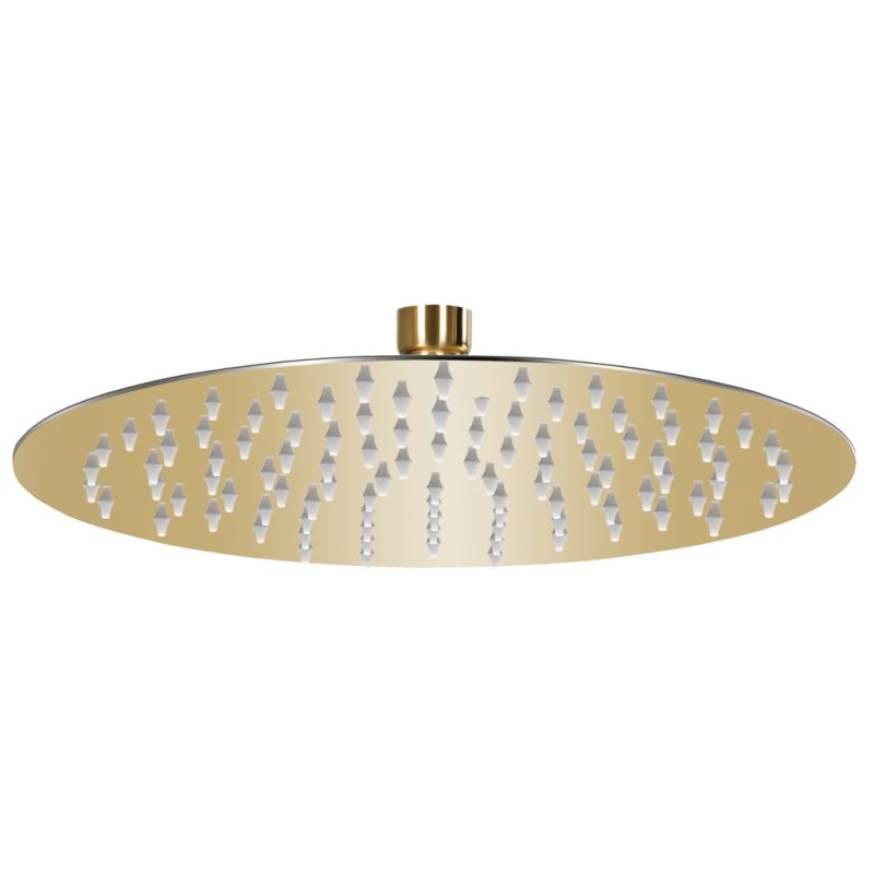 vidaXL Regenbrause Edelstahl 25 cm Rund Golden vidaXL Regenbrause Edelstahl 25 cm Rund Golden