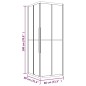 vidaXL Duschkabine Matt ESG 80x80x180 cm Schwarz vidaXL Duschkabine Matt ESG 80x80x180 cm Schwarz