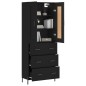 Highboard Schwarz 69,5x34x180 cm Holzwerkstoff Highboard Schwarz 69,5x34x180 cm Holzwerkstoff