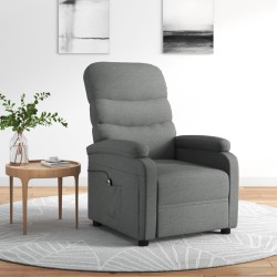 Relaxsessel Elektrisch Dunkelgrau Stoff