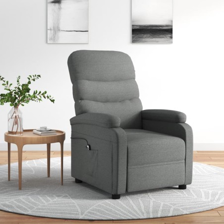 Relaxsessel Elektrisch Dunkelgrau Stoff