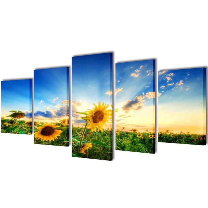 Bilder Dekoration Set Sonnenblumen 200 x 100 cm Bilder Dekoration Set Sonnenblumen 200 x 100 cm