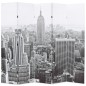 vidaXL Raumteiler klappbar 200 x 170 cm New York bei Tag Schwarz-Weiß vidaXL Raumteiler klappbar 200 x 170 cm New York bei Tag Schwarz-Weiß