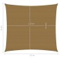 vidaXL Sonnensegel 160 g/m² Taupe 2,5x2,5 m HDPE vidaXL Sonnensegel 160 g/m² Taupe 2,5x2,5 m HDPE