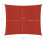 vidaXL Sonnensegel 160 g/m² Rot 4x4 m HDPE vidaXL Sonnensegel 160 g/m² Rot 4x4 m HDPE