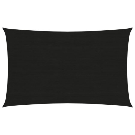 vidaXL Sonnensegel 160 g/m² Schwarz 3x5 m HDPE