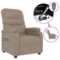 Massagesessel Elektrisch Cappuccino-Braun Kunstleder