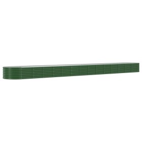 vidaXL Hochbeet Pulverbeschichteter Stahl 620x80x36 cm Grün