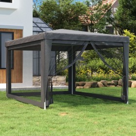 vidaXL Partyzelt mit 4 Mesh-Seitenwänden Anthrazit 3x4 m HDPE