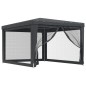 vidaXL Partyzelt mit 4 Mesh-Seitenwänden Anthrazit 3x4 m HDPE vidaXL Partyzelt mit 4 Mesh-Seitenwänden Anthrazit 3x4 m HDPE