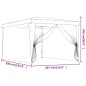 vidaXL Partyzelt mit 4 Mesh-Seitenwänden Anthrazit 3x4 m HDPE vidaXL Partyzelt mit 4 Mesh-Seitenwänden Anthrazit 3x4 m HDPE