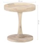 vidaXL Beistelltisch Ø40x45 cm Mango Massivholz vidaXL Beistelltisch Ø40x45 cm Mango Massivholz