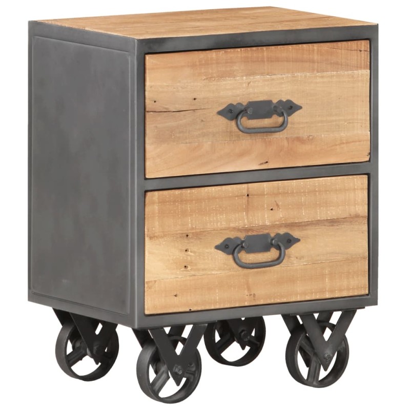vidaXL Nachttisch 40x30x51 cm Altholz Massiv vidaXL Nachttisch 40x30x51 cm Altholz Massiv