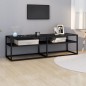 vidaXL TV-Schrank Schwarz Marmor-Optik 140x40x40,5 cm Hartglas vidaXL TV-Schrank Schwarz Marmor-Optik 140x40x40,5 cm Hartglas