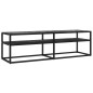 vidaXL TV-Schrank Schwarz Marmor-Optik 140x40x40,5 cm Hartglas vidaXL TV-Schrank Schwarz Marmor-Optik 140x40x40,5 cm Hartglas