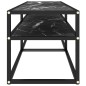 vidaXL TV-Schrank Schwarz Marmor-Optik 140x40x40,5 cm Hartglas vidaXL TV-Schrank Schwarz Marmor-Optik 140x40x40,5 cm Hartglas