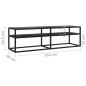 vidaXL TV-Schrank Schwarz Marmor-Optik 140x40x40,5 cm Hartglas vidaXL TV-Schrank Schwarz Marmor-Optik 140x40x40,5 cm Hartglas