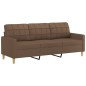 vidaXL 2-tlg. Sofagarnitur mit Kissen Braun Stoff vidaXL 2-tlg. Sofagarnitur mit Kissen Braun Stoff