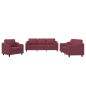 vidaXL 3-tlg. Sofagarnitur mit Kissen Weinrot Stoff vidaXL 3-tlg. Sofagarnitur mit Kissen Weinrot Stoff