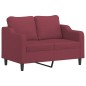 vidaXL 3-tlg. Sofagarnitur mit Kissen Weinrot Stoff vidaXL 3-tlg. Sofagarnitur mit Kissen Weinrot Stoff