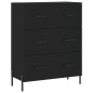 Highboard Schwarz 69,5x34x180 cm Holzwerkstoff Highboard Schwarz 69,5x34x180 cm Holzwerkstoff