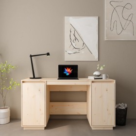 vidaXL Schreibtisch 140x50x75 cm Massivholz Kiefer