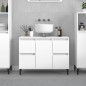 vidaXL Waschbeckenunterschrank Weiß 80x33x60 cm Holzwerkstoff vidaXL Waschbeckenunterschrank Weiß 80x33x60 cm Holzwerkstoff