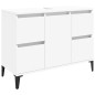 vidaXL Waschbeckenunterschrank Weiß 80x33x60 cm Holzwerkstoff vidaXL Waschbeckenunterschrank Weiß 80x33x60 cm Holzwerkstoff