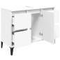 vidaXL Waschbeckenunterschrank Weiß 80x33x60 cm Holzwerkstoff vidaXL Waschbeckenunterschrank Weiß 80x33x60 cm Holzwerkstoff