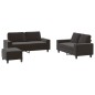 vidaXL 3-tlg. Sofagarnitur Schwarz Stoff vidaXL 3-tlg. Sofagarnitur Schwarz Stoff