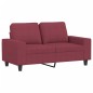 vidaXL 3-tlg. Sofagarnitur Weinrot Stoff vidaXL 3-tlg. Sofagarnitur Weinrot Stoff