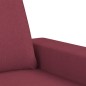 vidaXL 3-tlg. Sofagarnitur Weinrot Stoff vidaXL 3-tlg. Sofagarnitur Weinrot Stoff