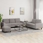 vidaXL 3-tlg. Sofagarnitur Taupe Stoff vidaXL 3-tlg. Sofagarnitur Taupe Stoff