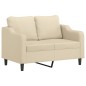 vidaXL 3-tlg. Sofagarnitur mit Kissen Creme Stoff vidaXL 3-tlg. Sofagarnitur mit Kissen Creme Stoff