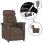 Massagesessel Elektrisch Braun Wildleder-Optik Massagesessel Elektrisch Braun Wildleder-Optik