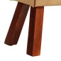 vidaXL Sitzbank Turnbock-Design 58 cm Braun Echtleder Massivholz Mango vidaXL Sitzbank Turnbock-Design 58 cm Braun Echtleder Massivholz Mango