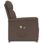 Massagesessel Elektrisch Braun Wildleder-Optik Massagesessel Elektrisch Braun Wildleder-Optik
