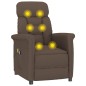 Massagesessel Elektrisch Braun Wildleder-Optik Massagesessel Elektrisch Braun Wildleder-Optik