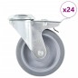 vidaXL 24 Stk. Lenkrollen mit Rückenloch 100 mm vidaXL 24 Stk. Lenkrollen mit Rückenloch 100 mm