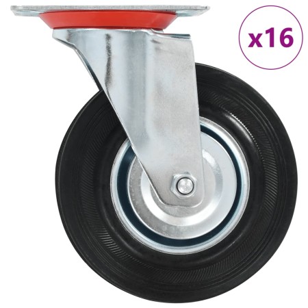 vidaXL 16 Stk. Lenkrollen 125 mm