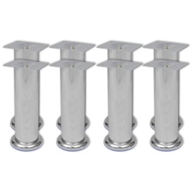 vidaXL Runde Sofabeine 8 Stk. Chrom 180 mm