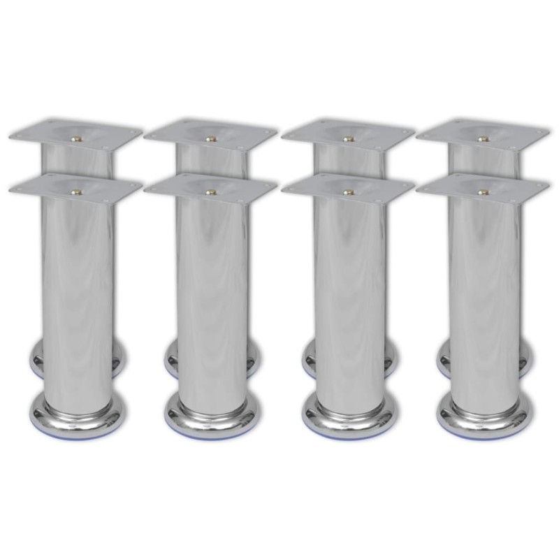 vidaXL Runde Sofabeine 8 Stk. Chrom 180 mm vidaXL Runde Sofabeine 8 Stk. Chrom 180 mm