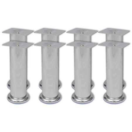 vidaXL Runde Sofabeine 8 Stk. Chrom 180 mm