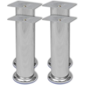 vidaXL Runde Sofabeine 8 Stk. Chrom 180 mm