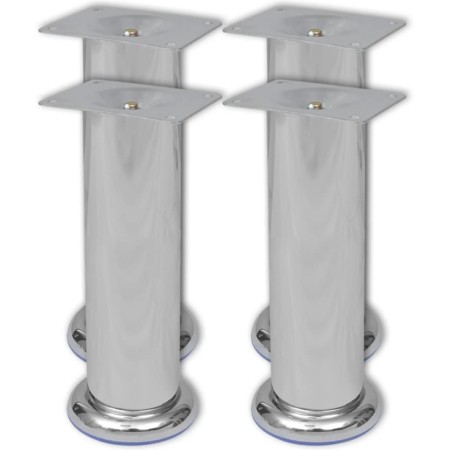 vidaXL Runde Sofabeine 8 Stk. Chrom 180 mm